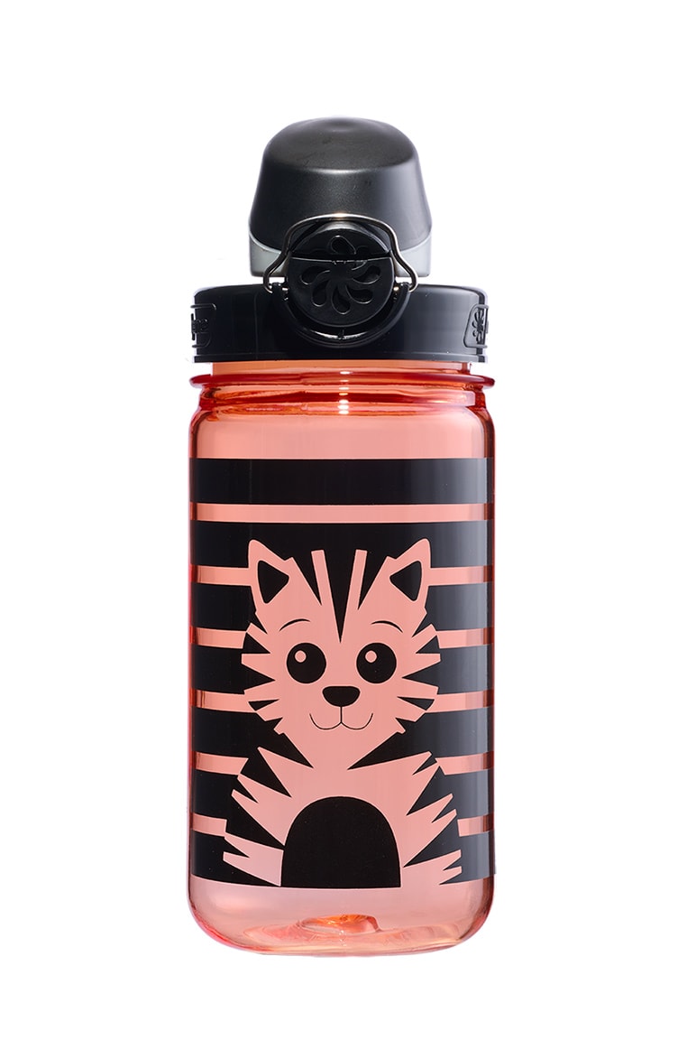 Nalgene product view: 12oz On-The-Fly Kids Lock-Top Bottle with Graphics G1 — 12oz On-The-Fly Kids Lock-Top Bottle with Graphics
